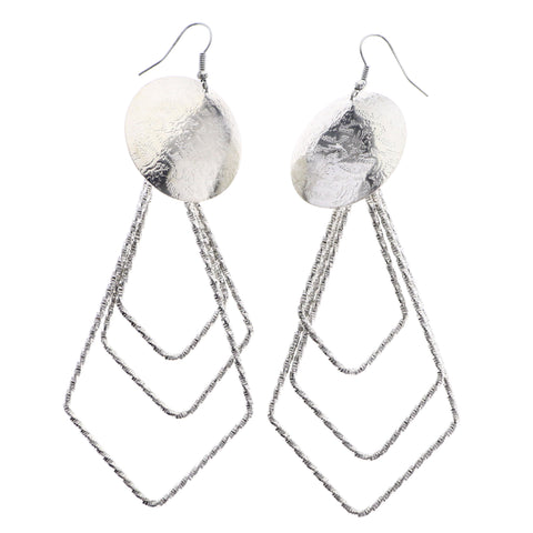 Mi Amore Dangle-Earrings Silver-Tone