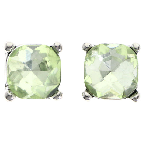 Mi Amore Stud-Earrings Green/Silver-Tone