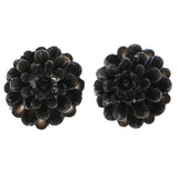 Mi Amore Flower Post-Earrings Black