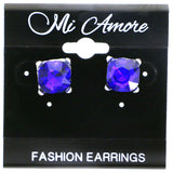Mi Amore Stud-Earrings Blue/Silver-Tone