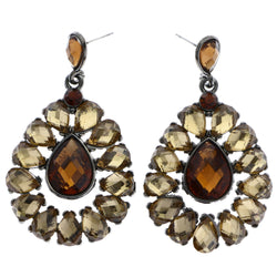 Mi Amore Drop-Dangle-Earrings Brown/Dark-Silver