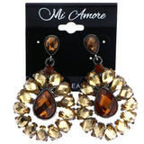 Mi Amore Drop-Dangle-Earrings Brown/Dark-Silver