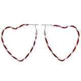 Mi Amore Heart Hoop-Earrings Red/Silver-Tone
