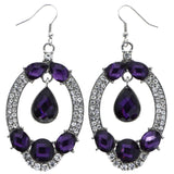 Mi Amore Dangle-Earrings Silver-Tone/Purple