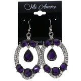 Mi Amore Dangle-Earrings Silver-Tone/Purple