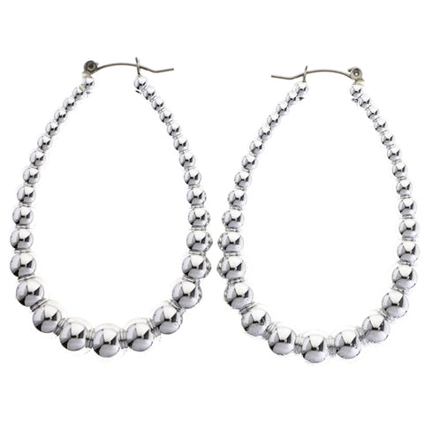 Mi Amore Hoop-Earrings Silver-Tone