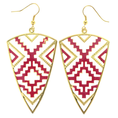 Mi Amore Dangle-Earrings Gold-Tone/Pink