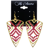 Mi Amore Dangle-Earrings Gold-Tone/Pink