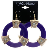 Mi Amore Dangle-Earrings Purple/Gold-Tone