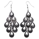 Mi Amore Antiqued Chandelier-Earrings Silver-Tone