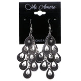 Mi Amore Antiqued Chandelier-Earrings Silver-Tone