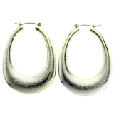 Mi Amore Textured Hoop-Earrings Gold-Tone