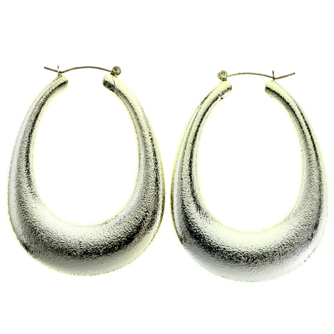 Mi Amore Textured Hoop-Earrings Gold-Tone