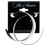 Mi Amore Flower Dangle-Earrings Silver-Tone/White