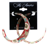 Mi Amore Flower Dangle-Earrings White/Red