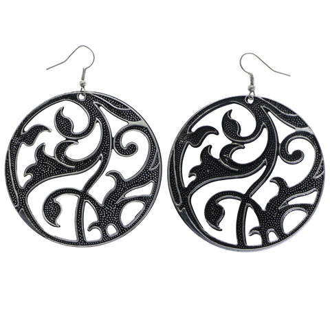 Mi Amore Dangle-Earrings Silver-Tone/Black