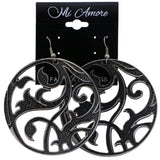 Mi Amore Dangle-Earrings Silver-Tone/Black