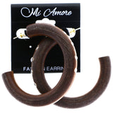 Mi Amore Dangle-Earrings Brown/Silver-Tone