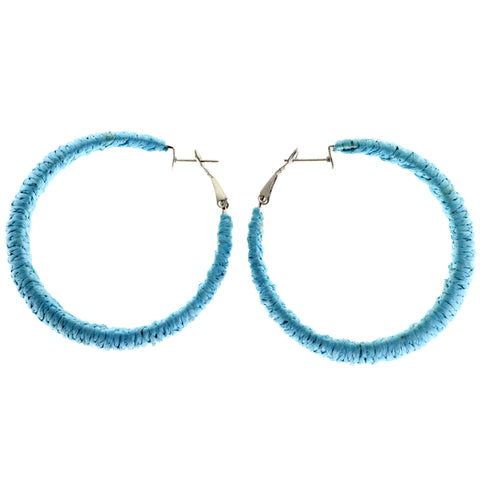 Mi Amore Hoop-Earrings Blue/Silver-Tone