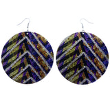 Mi Amore Textured Dangle-Earrings Multicolor/Silver-Tone