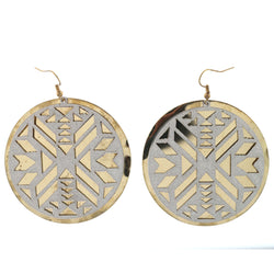 Gold-Tone & Silver-Tone Metal Dangle-Earrings