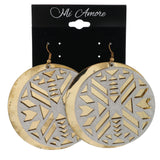 Gold-Tone & Silver-Tone Metal Dangle-Earrings