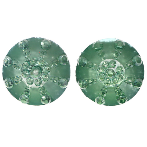 Mi Amore Post-Earrings Green