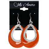 Mi Amore Dangle-Earrings Orange/Silver-Tone