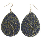 Mi Amore Flower Dangle-Earrings Gray/Gold-Tone