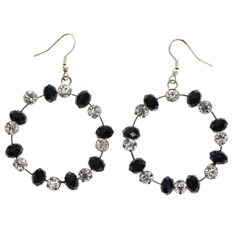 Mi Amore Dangle-Earrings Silver-Tone/Black