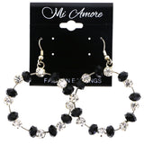 Mi Amore Dangle-Earrings Silver-Tone/Black