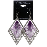 Mi Amore Dangle-Earrings Purple/Silver-Tone