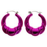 Mi Amore Hoop-Earrings Pink/Silver-Tone
