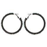 Mi Amore Hoop-Earrings Green/Dark-Silver