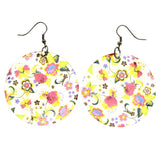 Mi Amore Flower Dangle-Earrings White/Multicolor