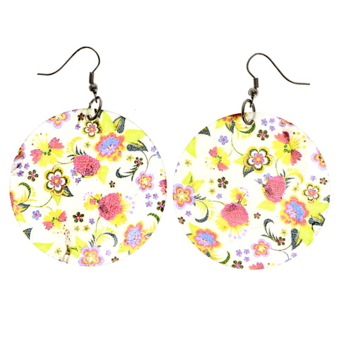 Mi Amore Flower Dangle-Earrings White/Multicolor