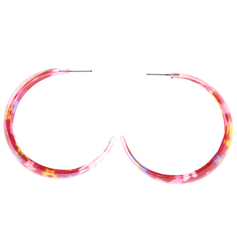 Mi Amore Flower Dangle-Earrings Pink/Yellow