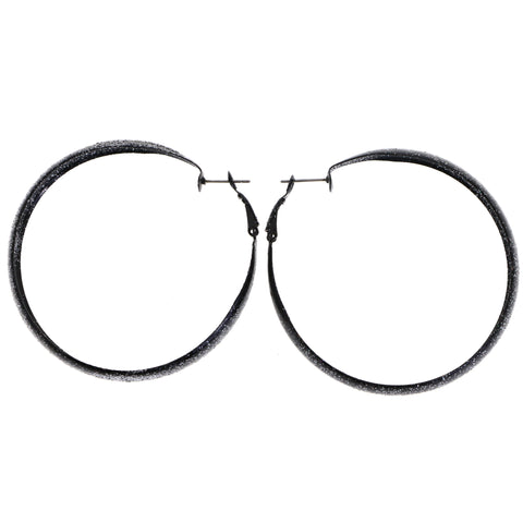 Mi Amore Hoop-Earrings Black
