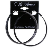 Mi Amore Hoop-Earrings Black