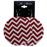 Mi Amore Chevron Dangle-Earrings White/Red