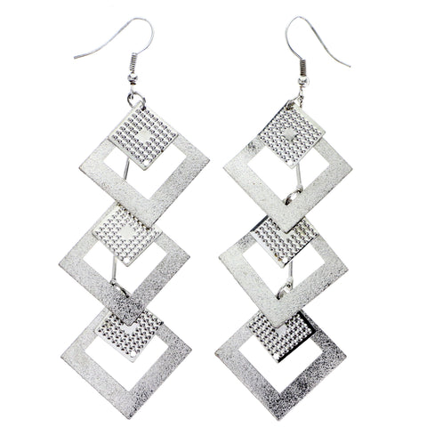 Mi Amore Dangle-Earrings Silver-Tone