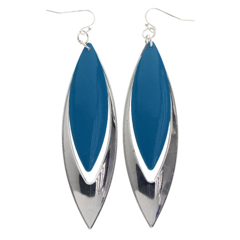 Mi Amore Dangle-Earrings Blue/Silver-Tone
