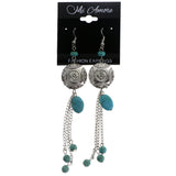 Mi Amore Dangle-Earrings Silver-Tone/Blue