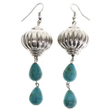 Mi Amore Dangle-Earrings Silver-Tone/Blue