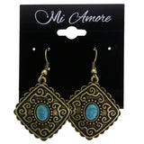 Mi Amore Dangle-Earrings Gold-Tone/Blue