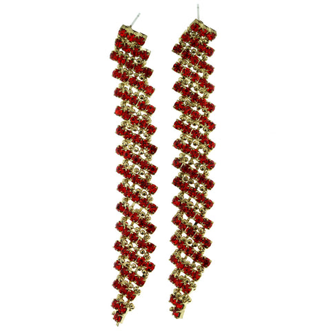 Mi Amore Dangle-Earrings Gold-Tone/Red