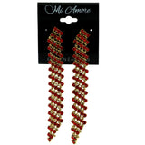 Mi Amore Dangle-Earrings Gold-Tone/Red