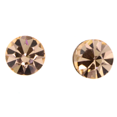 Mi Amore Stud-Earrings Peach/Silver-Tone