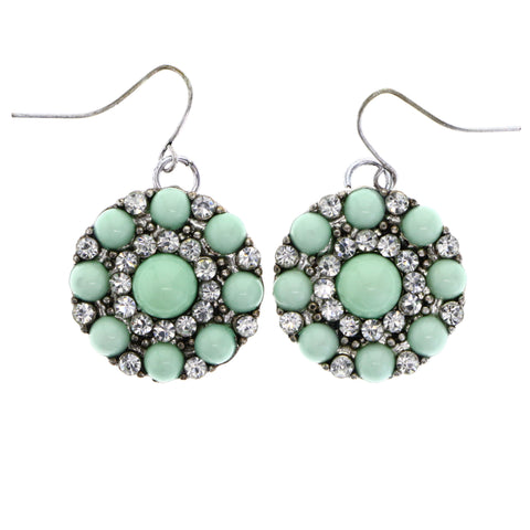 Mi Amore Dangle-Earrings Silver-Tone/Green