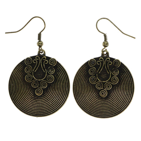 Mi Amore Antiqued Dangle-Earrings Gold-Tone